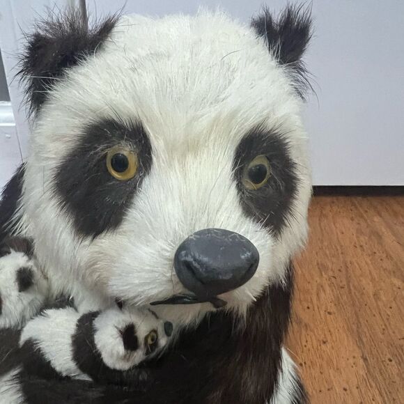 1970s Vintage real fur Mother Panda With 5 Cubs RARE - Picture 4 of 10